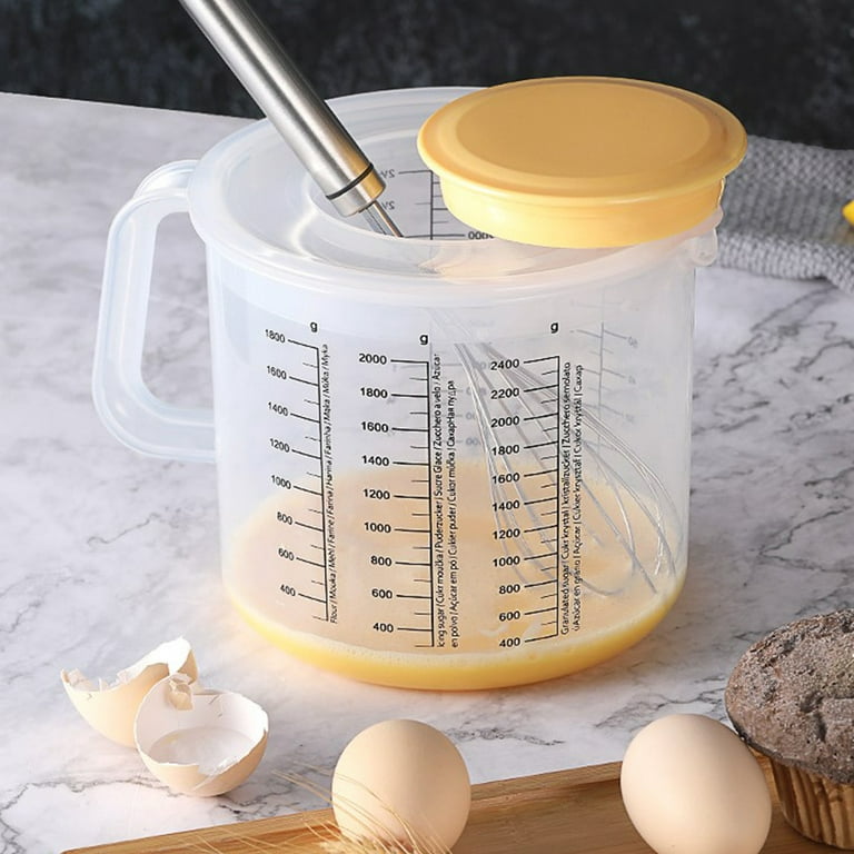 2.5l Baking Measuring Cup Transparent Home Scale Mixing Bowl with Lid  Kitchen tools