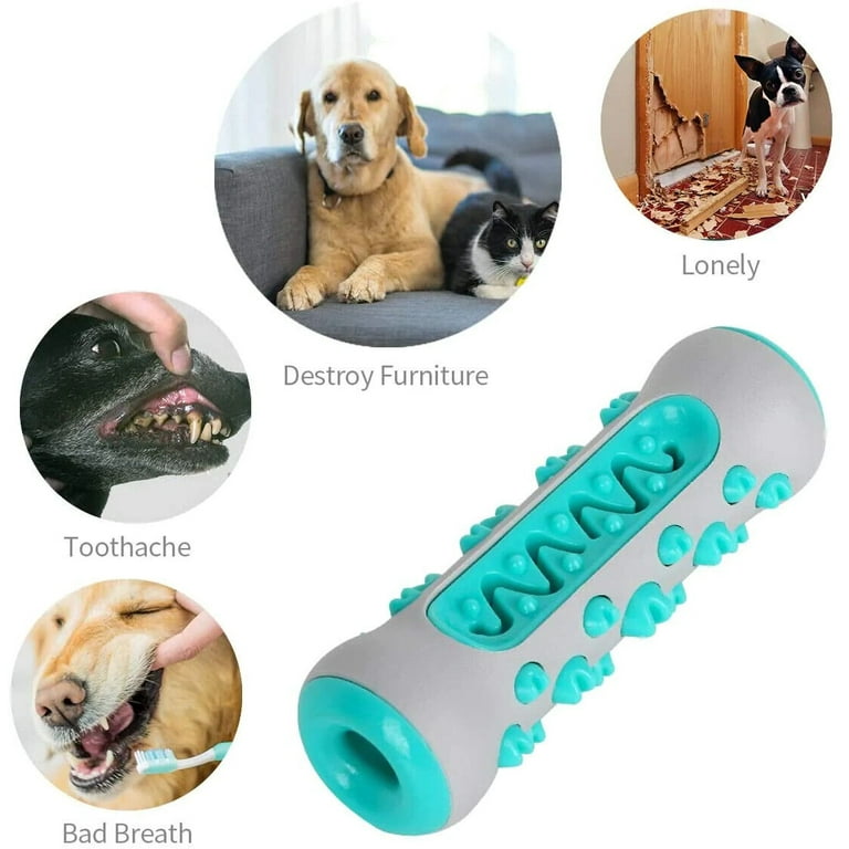 Interactive Dog Bone Chew Toy Toothbrush for Small Medium Large Dogs Bite Proof IQ Training Dog Toy Teeth Cleaning Chew Toy for Aggressive Chewers