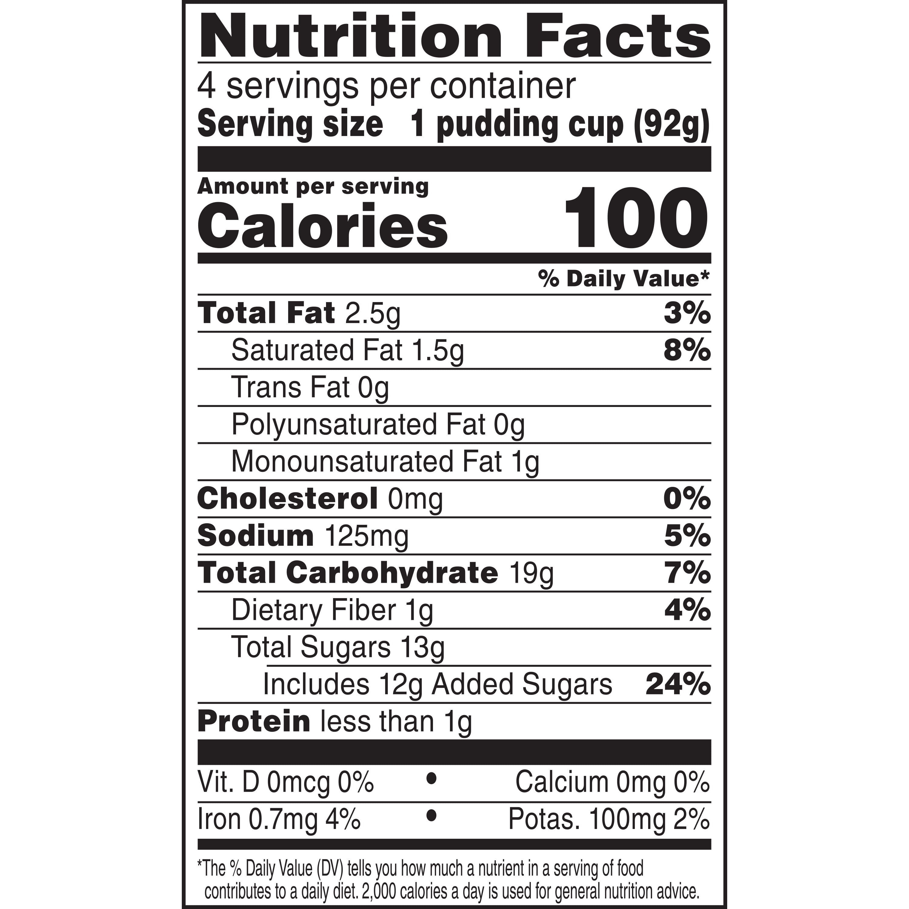 Snack Pack Sugar Free Pudding Nutrition Information Blog Dandk
