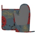 thumbnail image 3 of Disketp Ladybug Oven Mitts And Potholders Bbq Gloves-Oven Mitts And Pot Holders With Recycled Infill Silicone Non-Slip Cooking Gloves For Cooking Baking Grilling, 3 of 9