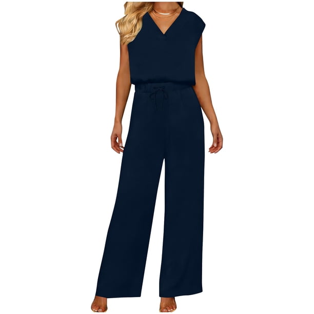 Tops de Mujer Vestido Casual de Manga Larga Suelta Cuello en V de Manga Corta con Pantalones de Piernas Anchas Set de Pantalones Cortos de Bolsillo, Trajes de Calentamiento de Mujer 2 Piezas