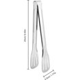 thumbnail image 2 of Pinzas de cocina de acero inoxidable, juego de 3 pinzas para barbacoa para cocinar, hornear, freír, buffet, ensaladas (plata 9,4 pulgadas) Rojo Verde, 2 of 4