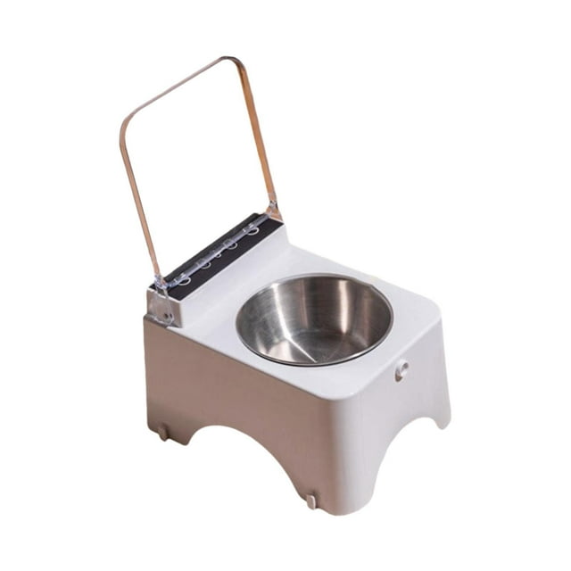 Tazón de gato con bocadillo de soporte Protege el cuello de mascota Alimentador de mascotas inteligente para gatos suministros de mascotas de Tazón de acero inoxidable