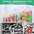 thumbnail image 6 of Reusable Silicone Bags 8 Pack Food Storage Bags Large Freezer Bags 11 by 11 Inch Zip Lock Bags Reusable, 6 of 7