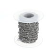 thumbnail image 2 of Cadena De Cuentas De Acero Inoxidable De 5M/196,50 Pulgadas, Cadena Trenzada De Cable Con Cuentas De Plata Para Collares, Pulseras, Joyería, Accesorio Para Hacer Tobilleras Monstrate HA021539-00, 2 of 7