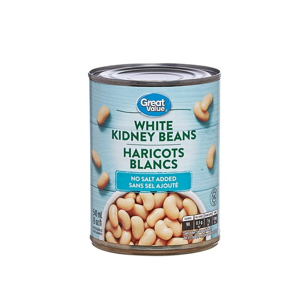 Haricots blancs sans sel ajouté de Great Value 540 ml