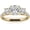 yellow gold plated, variant on 1ct Tw D Color VVS1 Clarity Lab Created Diamond Ring, 3 Stone Moissanite, 14K White Gold Vermeil, Anniversary Jewelry Gifts for Women
