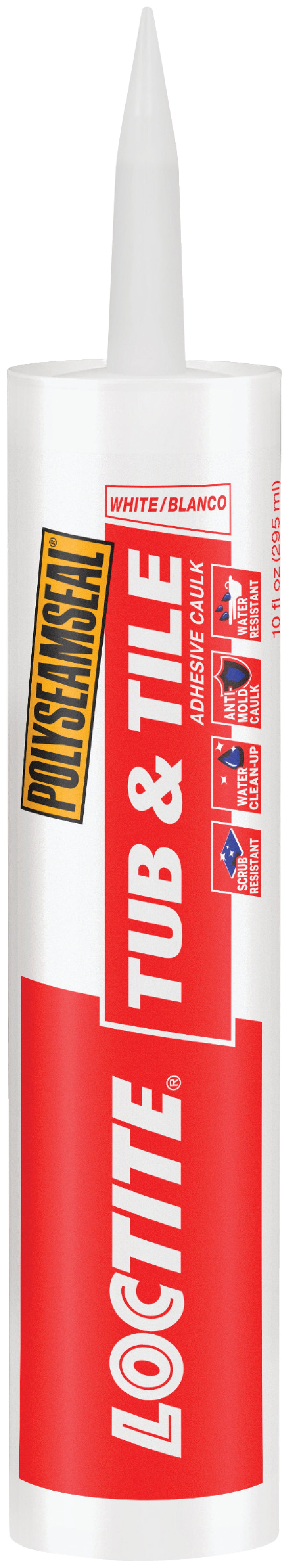 Henkel Loctite Polyseamseal Tub & Tile Adhesive Caulk 10 Oz., White