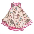 thumbnail image 2 of Wenchoice Coral Leaves & Flower Swing Dress Girls L(4-6 Years), 2 of 2