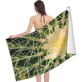 thumbnail image 3 of Yibo Cactus Theme Pattern Bath Towel Quick Dry Pool Towel Ultra Absorbent Towel Lightweight for Bathroom Outdoor Swimming, 3 of 9