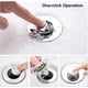 thumbnail image 5 of Tapón de lavabo universal emergente de drenaje de lavabo de acero inoxidable con 2 juntas para tapón de fregadero de 32 y 38 mm (1 unidad) Excelente Rendimiento ER008041WZ, 5 of 5