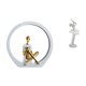 thumbnail image 1 of Estatua de niña,Estatuas de mujeres y niñas,figuritas decorativas elegantes,Escultura de arte abstracto,regalo creativo y moderno para el hogar.,Figura de escritorio,Estatua de bailarina de, 1 of 8