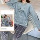thumbnail image 1 of Conjuntos de Pijama de dibujos animados Kawaii para Mujer, ropa de dormir de franela a cuadros, trajes de noche para niña, ropa de casa para Otoño e Invierno, 1 of 4