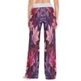 thumbnail image 5 of Women's Long Sleep Pants Home Pants Sleep Pants Wide-Leg Pants Design Elastic Fabric Casual Pants L Purple Maple Leaves, 5 of 7