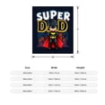 thumbnail image 3 of Durable Soft & Warm Flannel Blanket - Cozy Cartoon Super Dad Design for Sofa Travel Bed & Chair - Perfect for Family Comfort, 3 of 5