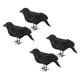 thumbnail image 2 of 4pc Realistic Crow Feathered Crow For Halloween Decorations Birds, 2 of 6