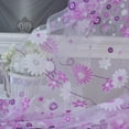 thumbnail image 6 of Sheer Curtains Blue/Yellow/Pruple/Green/Pink Floral Print - Bedroom Living Room Sheer Window Curtain 1/2 Panels, Blue, 39 x 78 Inches, 6 of 6