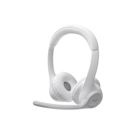 Logitech - Zone 300 Wireless Bluetooth On-ear Headset With Noise-Canceling Microphone - Off-White