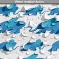 thumbnail image 5 of Animal Dog Crate Cover, Pattern Theme Blue Color Animals Horizontal Pattern, Easy to Use Pet Kennel Cover for Medium Large Dogs, 35" x 23" x 27", Blue White, by Ambesonne, 5 of 6