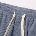 thumbnail image 6 of Vividxx Men Solid Color Drawstring Waistband Corduroy Wide Leg Casual Pants Business Trend Comfortable Loose Pants Trousers, 6 of 7