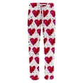 thumbnail image 3 of Fgvctg Valentine's Day Men's Pajamas Oversized Wide Leg Sleepwear Pajamas Pants Lover Love Heart Graphic High Waisted Pj Spring Drawstring Lounge Pants with Pockets Vermilion S, 3 of 4