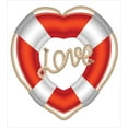 thumbnail image 3 of Ambesonne Romantic Duvet Cover Set, Valentine Love Hearts, 2-Calking, Orange White Cream, 3 of 7