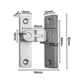 thumbnail image 4 of SPRING Door Lock Bolt Sliding 5 Color Option Accessories Door Buckle Replacement Zinc Alloy Complicated Procedures Sliding silver, 4 of 9