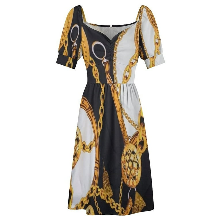 BLACK WHITE GOLD BLING BLING CHAIN PRINT DESIGN Sleeveless Dress sexy dress Dress for girls women's evening dresses 2024 - Walmart.com BLACK WHITE GOLD BLING BLING CHAIN PRINT DESIGN Sleeveless Dress sexy dress Dress for girls women's evening dresses 2024 - Walmart.com