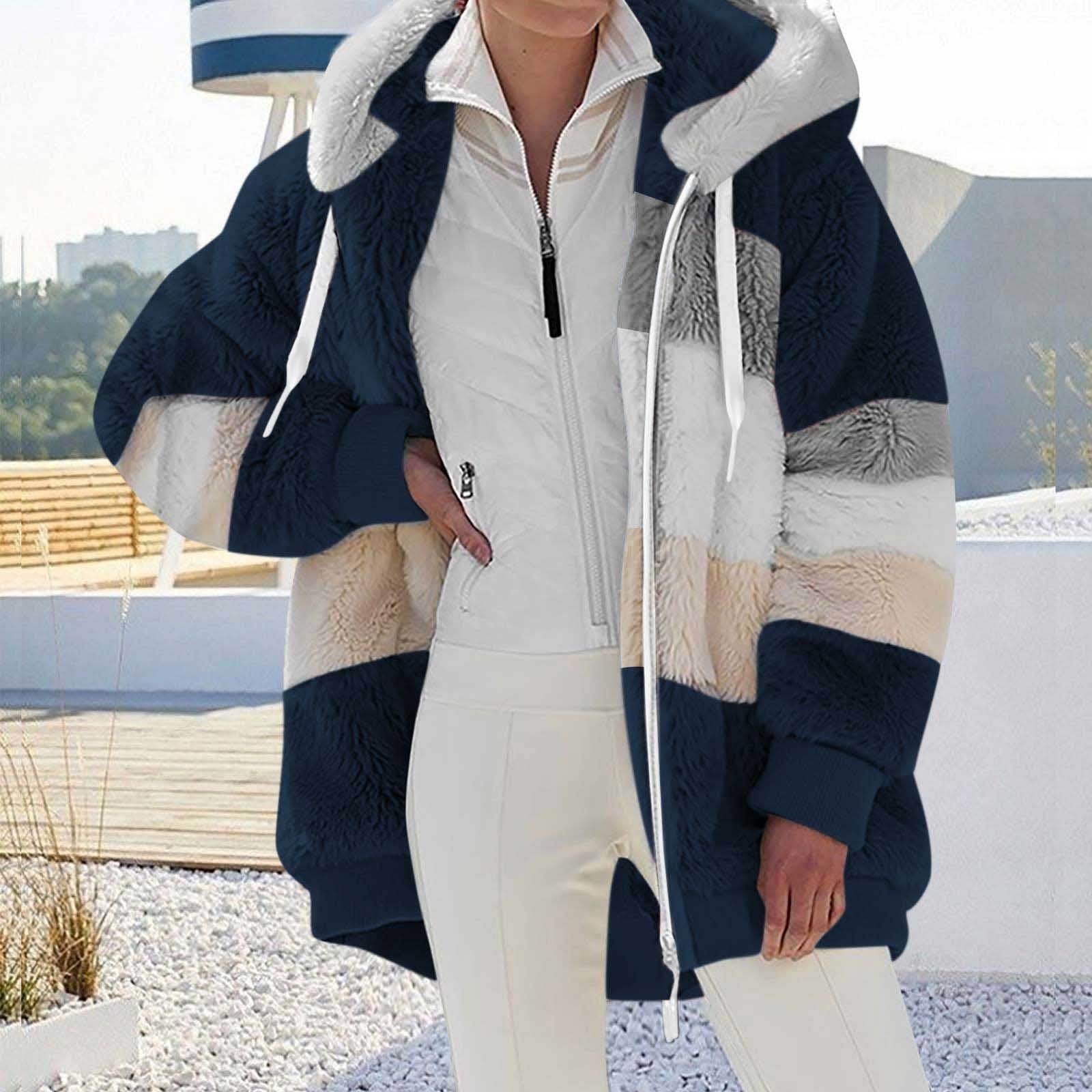 Veste Polaire Femme Boutonnée - Manteau Cachemire Doux Et Chaud Avec Doublure Duveteuse - Automne/Hiver