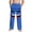 Blue, variant on Unisex Kids Classic Smile Face Print Pants Elastic Waist Pockets Casual Lounge Wear 4-14T