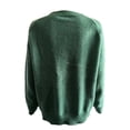 thumbnail image 5 of Women's Fair Isle Knit Pullover Sweater Casual Oversized Crewneck Vintage Cute Striped Long Sleeve Jumper Tops Mint Green L, 5 of 5