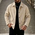 thumbnail image 2 of Turilly Men's Collared Shacket Snap Button Jacket Flap Pockets Casual Lightweight Overshirt for Fall Winter Daily, 2 of 9