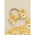 thumbnail image 4 of Mevireiy Baby Girls Daisy Bubble Romper Short Sleeve Onesie Bodysuit Summer Outfits,Yellow,6-12 Months, 4 of 7