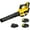 Yellow, variant on Leaf Blower, 3 Speed Adjustment Electric Cordless Leaf Blower with 2 x 4.0Ah Batteries, Charger, Shoulder Strap, 580CFM/160MPH, Ideal for Patio Cleaning, Lawn Care, Blowing Leaves, Orange