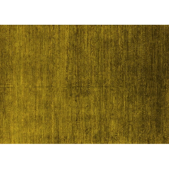Ahgly Company Machine Washable Indoor Rectangle Oriental Yellow Industrial Area Rugs, 2' x 3'