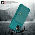 thumbnail image 6 of Dteck Case for iPhone 14 Plus 6.7-inch,Magnetic Leather Card Slots Wallet Case Shockproof Rubber Flip Durable Cover,Green, 6 of 7