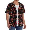 thumbnail image 4 of Cauagu BBQ Men's Short Sleeve Button Down Hawaiian Shirt for Men Bowling Shirts Casual Summer Beach Shirt,X-Large, 4 of 6