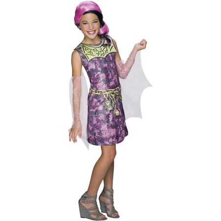 Deluxe Kid's Girls Draculaura Dress With Detached Sleeves