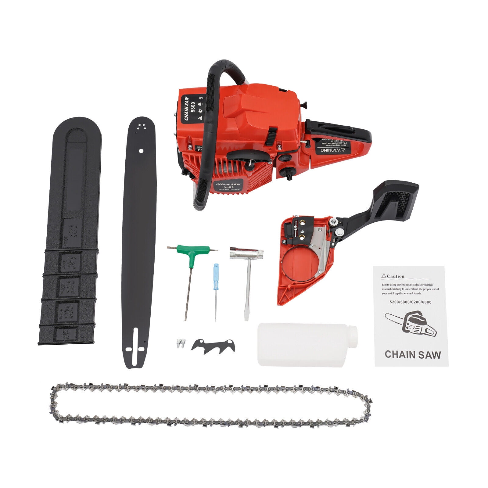 20 Inch Chainsaw, Gasoline Powered Chainsaw, 2-Stroke Engine Chainsaw for Wood Cutting, Forest Felling, Tree Pruning