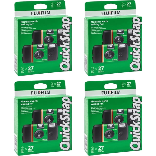 QuickSnap Flash 400 One Time Use 35mm Camera with Flash, 27 Exposures, 8-Pack