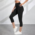 thumbnail image 3 of Breezora Women's High Waisted Seamless Yoga Capri Pants - Breathable Cationic Fabric with Pockets, Workout and Running Tights, 3 of 6
