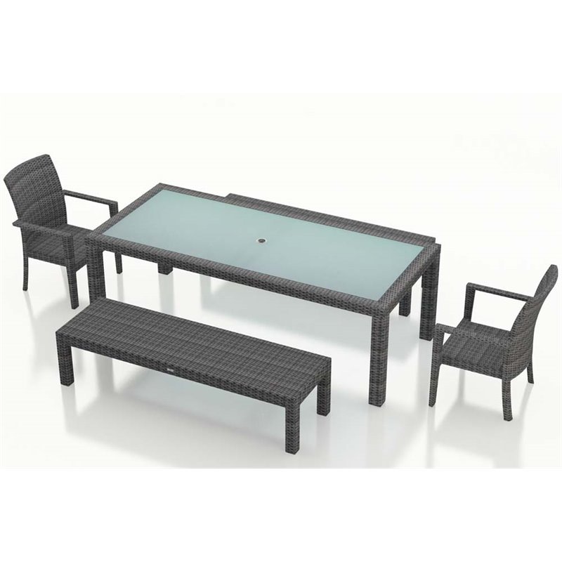 Harmonia Living District 5 Piece Patio Dining Set in Textured Slate