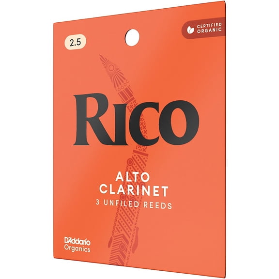 Rico by D'Addario Alto Clarinet Reeds, Strength 2.5, 3 Pack