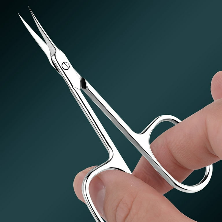 Cuticle Scissors Extra Fine Curved Blade, Super Slim Scissors for Cuticles  Care Professional Manicure Small Scissors with Precise Pointed Tip Grooming  Blades, Eyebrow, Eyelash, and Dry Skin 