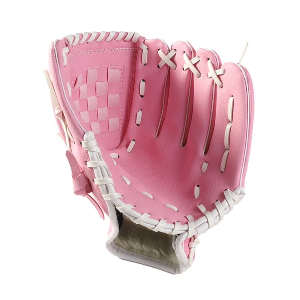 Thicken Infield Pitcher Pink Baseball and Softball Gloves for Sports Use Left Hand PU Material 11.5 Inch