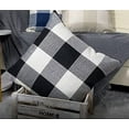 thumbnail image 4 of Ryan; Outdoor Farmhouse Buffalo Plaids Throw Pillow Covers 18x18 Set of 2 Black White Decorative Classroom Front Porch Classic Decor Retro Boho Cushion Cases Fall Home Rustic Check for Couch Patio, 4 of 8