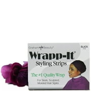 Graham Professional Wrap-It Maximum Strength Styling Wrap, Black, 40 Each