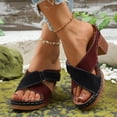 thumbnail image 4 of Dakaela Chunky Heel Sandals for Women 2026 Summer Dressy Slip on Slides Open Toe Arch Support Orthopedic Bridal Party Wedding Shoes Size 6-10 Black, 4 of 9