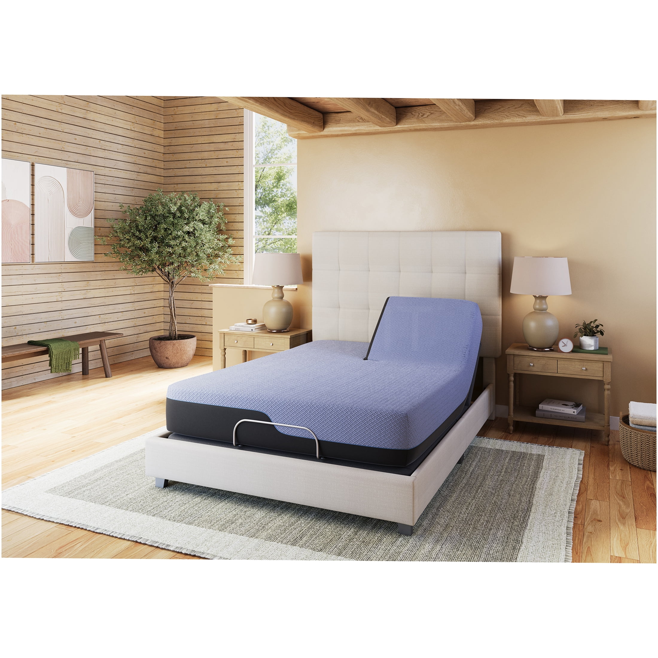 JERFIT King Size 12 Inch Hybrid Mattress, Blue Ice Cooling Cover, Individually Wrapped Coils, Medium Plush Feel for Side Sleepers, Motion Isolation, CertiPUR-US Foam
