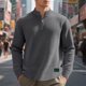 thumbnail image 1 of pstuiky camisas de manga larga para hombre, Sudadera informal holgada de cuello alto con media cremallera y manga larga para hombre Tops de hombre xxxl, 1 of 8